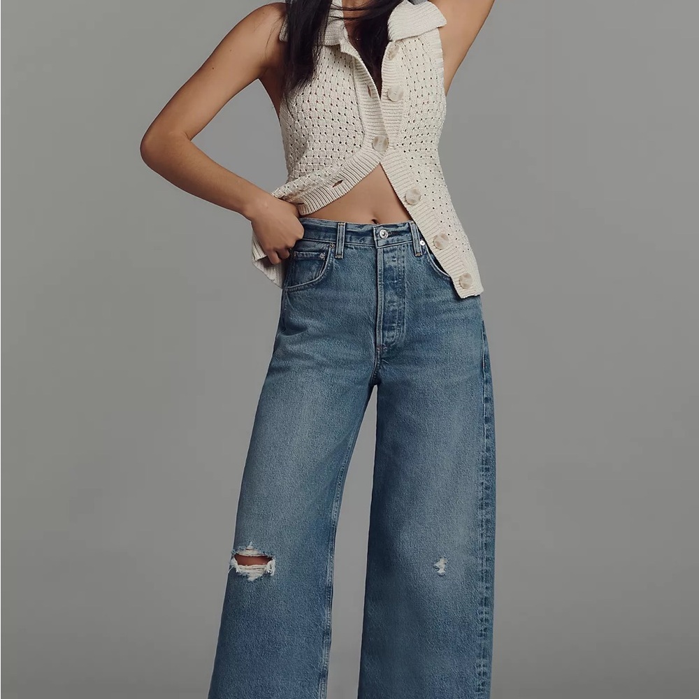 Citizens of Humanity Ayla High-Rise Wide-Leg‎ Crop Jeans